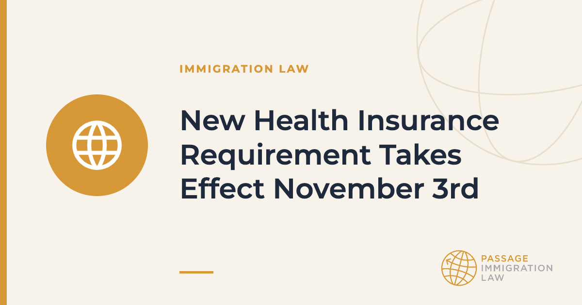 New Health Insurance Requirement Takes Effect November 3rd
